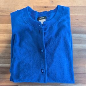 J. Crew Jackie Cardigan In Bright Royal Blue, Size L, VGUC